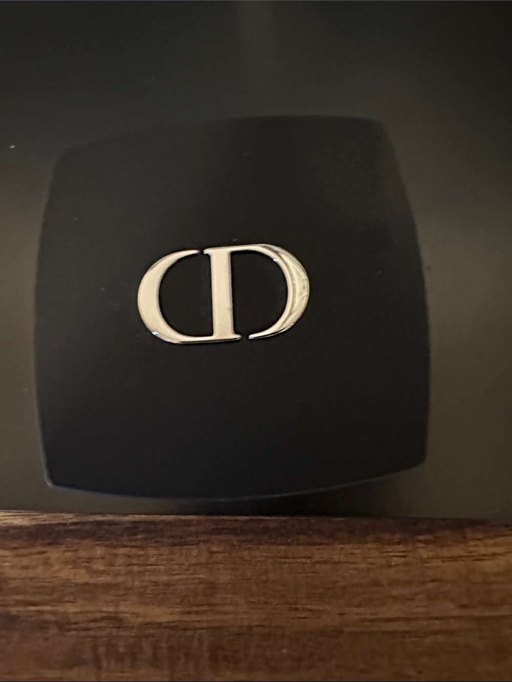 Dior Black Compact with Silver CD Emblem